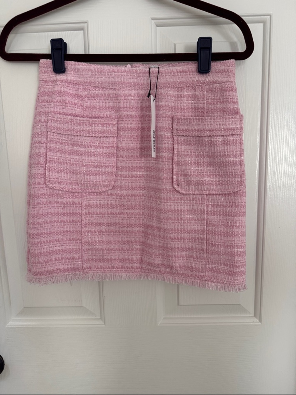 Pink tweed skirt